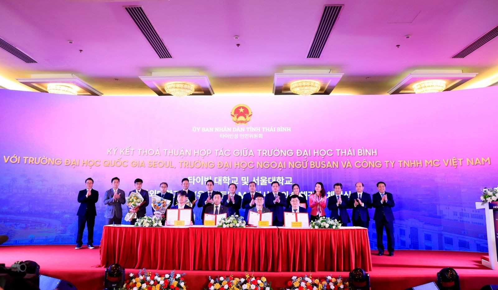 Trường Đại học Thái Bình ký kết hợp tác giáo dục với các đối tác Hàn Quốc